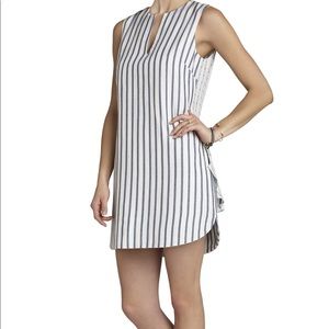 BCBGMAXAZRIA Womens Yousra Peplum Dress Striped Size 6